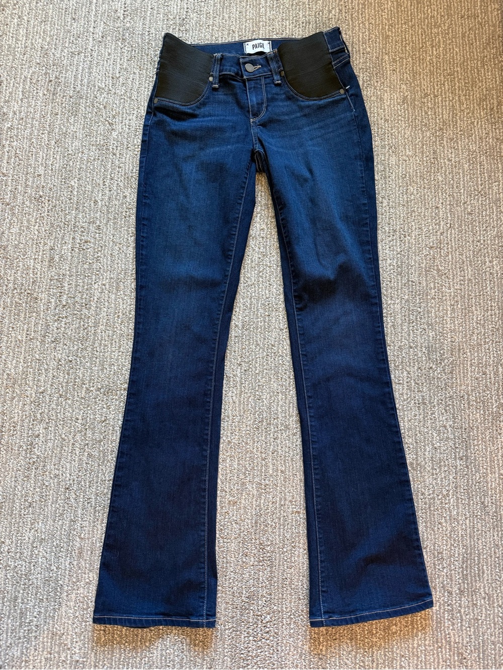 PAIGE Manhattan Bootcut Jeans Women’s Size 26 Dark Wash Stretch Denim Mid Rise
